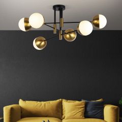 Потолочная люстра Eurosvet Nuvola 70129/6 латунь в Коротчаево - korotchaevo.mebel24.online | фото 3
