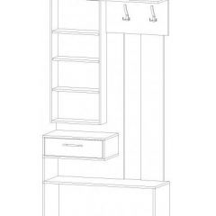 ИНФИНИТИ Прихожая (Секция с зеркалом + шкаф-пенал) в Коротчаево - korotchaevo.mebel24.online | фото 11