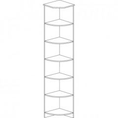 Шкаф угловой открытый №618 Инна Денвер светлый в Коротчаево - korotchaevo.mebel24.online | фото 2