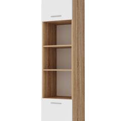 ИТАЛИЯ П-400 Пенал 2 дв. (Дуб сонома/Белый глянец) в Коротчаево - korotchaevo.mebel24.online | фото