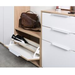 Прихожая Куба (модульная) Дуб Сонома/Белый премиум в Коротчаево - korotchaevo.mebel24.online | фото 23
