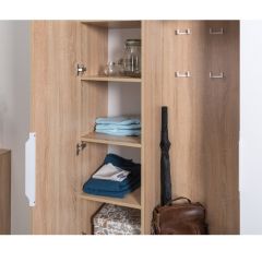 Прихожая Куба (модульная) Дуб Сонома/Белый премиум в Коротчаево - korotchaevo.mebel24.online | фото 26