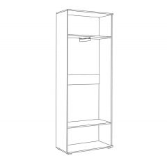 Прихожая Куба (модульная) Дуб Сонома/Белый премиум в Коротчаево - korotchaevo.mebel24.online | фото 16