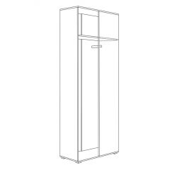 Прихожая Куба (модульная) Дуб Сонома/Белый премиум в Коротчаево - korotchaevo.mebel24.online | фото 18