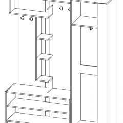 Прихожая Марица Модульная (ЯШ темный/ светлый) в Коротчаево - korotchaevo.mebel24.online | фото 3