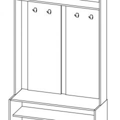 Прихожая Марица Модульная (ЯШ темный/ светлый) в Коротчаево - korotchaevo.mebel24.online | фото 4