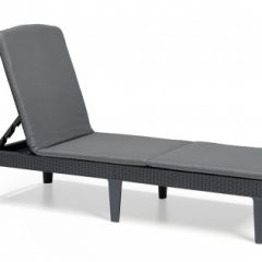 Шезлонг Джайпур с матрасом (Jaipur Sun lounger (with cushion)) графит в Коротчаево - korotchaevo.mebel24.online | фото