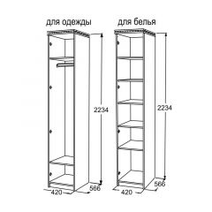 Шкаф 1-но дверный для одежды Ольга-13 в Коротчаево - korotchaevo.mebel24.online | фото 2