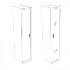 Шкаф 1-но ств без зеркал Мишель в Коротчаево - korotchaevo.mebel24.online | фото