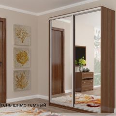 Шкаф №2 1.4-2 Оптима 2300х1404х572 (фасад 2 зеркала) в Коротчаево - korotchaevo.mebel24.online | фото