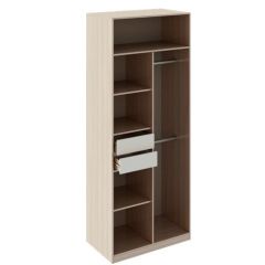 Шкаф 2 двери Глэдис М22 (ЯШС/Белый) в Коротчаево - korotchaevo.mebel24.online | фото 2