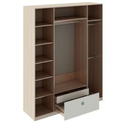 Шкаф 4 двери Глэдис М24 (ЯШС/Белый) в Коротчаево - korotchaevo.mebel24.online | фото 2