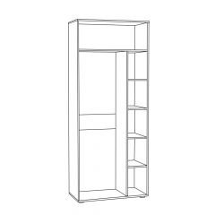 Шкаф для одежды 1751 Бьянка в Коротчаево - korotchaevo.mebel24.online | фото 2