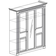 Шкаф 3-х дверный №180 "Лючия" Дуб оксфорд в Коротчаево - korotchaevo.mebel24.online | фото 2