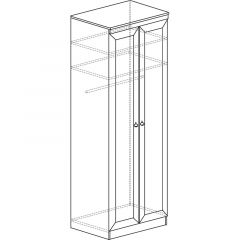 Шкаф для одежды №609 Инна Денвер темный в Коротчаево - korotchaevo.mebel24.online | фото 3