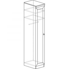 Шкаф для одежды №614 Инна Денвер темный в Коротчаево - korotchaevo.mebel24.online | фото 3