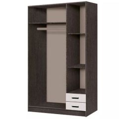 Шкаф распашной Эконом (Венге/Дуб Белфорд) в Коротчаево - korotchaevo.mebel24.online | фото 2