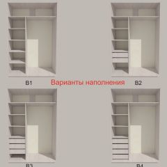 Шкаф-купе 1300 серии SILVER S1+S1+B2+PL2 (2 ящика+1 штанга+1 полка) профиль «Серебро» в Коротчаево - korotchaevo.mebel24.online | фото 5