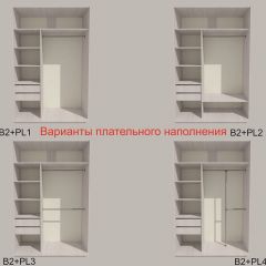 Шкаф-купе 1300 серии SILVER S1+S1+B2+PL2 (2 ящика+1 штанга+1 полка) профиль «Серебро» в Коротчаево - korotchaevo.mebel24.online | фото 6