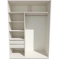 Шкаф-купе 1400 серии SOFT D1+D3+B2+PL1 (2 ящика+1штанга) профиль «Графит» в Коротчаево - korotchaevo.mebel24.online | фото 2