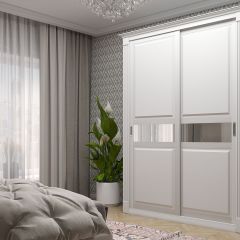 Шкаф-купе 1500 серии NEW CLASSIC K2+K2+B2+PL2(2 ящика+1 штанга+1 полка) профиль «Капучино» в Коротчаево - korotchaevo.mebel24.online | фото
