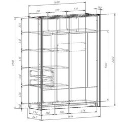 Шкаф-купе 1600 с плитой 22 мм ЛИБЕРТИ в Коротчаево - korotchaevo.mebel24.online | фото 4