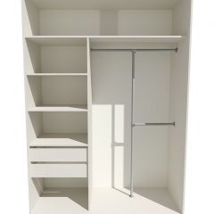 Шкаф-купе 1600 серии SOFT D8+D2+B2+PL4 (2 ящика+F обр.штанга) профиль «Капучино» в Коротчаево - korotchaevo.mebel24.online | фото 3