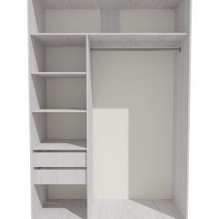 Шкаф-купе 1700 серии SILVER S4+S3Z+B2+PL1 (2 ящика+1 штанга) профиль «Серебро» в Коротчаево - korotchaevo.mebel24.online | фото 2