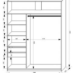 Шкаф-купе 1800 серии SOFT D1+D3+B2+PL1 (2 ящика+1штанга) профиль «Графит» в Коротчаево - korotchaevo.mebel24.online | фото 3