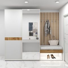 Шкаф-купе 1800 серии SOFT D6+D4+B2+PL2 (2 ящика+1штанга+1 полка) профиль «Капучино» в Коротчаево - korotchaevo.mebel24.online | фото