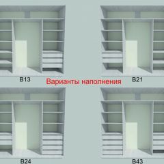 Шкаф-купе 1950 серии SILVER S3+S1+S4 B22+PL3 (по 2 ящика лев/прав+2 штанги) профиль «Серебро» в Коротчаево - korotchaevo.mebel24.online | фото 5