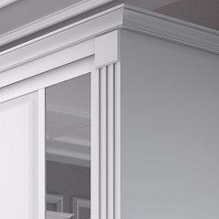 Шкаф-купе 2150 серии NEW CLASSIC K6Z+K1+K6+B22+PL2(по 2 ящика лев/прав+1 штанга+1 полка) профиль «Капучино» в Коротчаево - korotchaevo.mebel24.online | фото 4