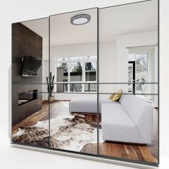 Шкаф-купе 2400 серии SOFT D4+D4+D4+B22+PL1 (по 2 ящика лев/прав+1штанга) профиль «Графит» в Коротчаево - korotchaevo.mebel24.online | фото 4