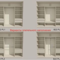 Шкаф-купе 2400 серии SOFT D5+D4+D5+B22+PL3 (по 2 ящика лев/прав+2штанги) профиль «Графит» в Коротчаево - korotchaevo.mebel24.online | фото 5