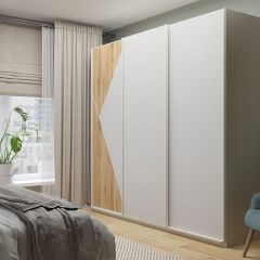 Шкаф-купе 2400 серии SOFT D7+D3+D3+B22+PL4 (по 2 ящика лев/прав+2штанги) профиль «Капучино» в Коротчаево - korotchaevo.mebel24.online | фото