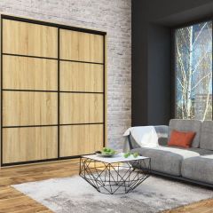 Шкаф-купе Лофт 2000 Шк20-47 (Дуб Сонома) в Коротчаево - korotchaevo.mebel24.online | фото 7