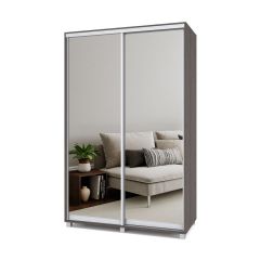 РОЛАНД Шкаф-купе с зеркалами Анкор темный (450*1400) Р443 в Коротчаево - korotchaevo.mebel24.online | фото 2