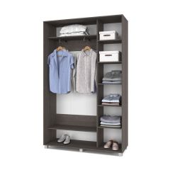 РОЛАНД Шкаф-купе с зеркалами Анкор темный (450*1400) Р443 в Коротчаево - korotchaevo.mebel24.online | фото 3