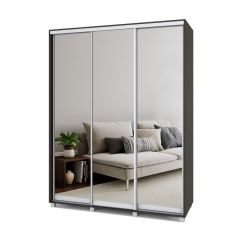 РОЛАНД Шкаф-купе с зеркалами Венге (450*1700) Р473 в Коротчаево - korotchaevo.mebel24.online | фото
