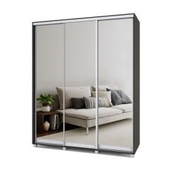 РОЛАНД Шкаф-купе с зеркалами Венге (450*1800) Р483 в Коротчаево - korotchaevo.mebel24.online | фото