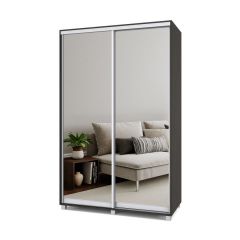 РОЛАНД Шкаф-купе с зеркалами Венге (600*1400) Р643 в Коротчаево - korotchaevo.mebel24.online | фото