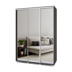 РОЛАНД Шкаф-купе с зеркалами Венге (600*1700) Р673 в Коротчаево - korotchaevo.mebel24.online | фото