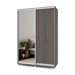 РОЛАНД Шкаф-купе с зеркалом Анкор темный (450*1500) Р452 в Коротчаево - korotchaevo.mebel24.online | фото 2