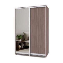 РОЛАНД Шкаф-купе с зеркалом Шимо темный (450*1500) Р452 в Коротчаево - korotchaevo.mebel24.online | фото 2