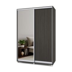 РОЛАНД Шкаф-купе с зеркалом Венге (450*1500) Р452 в Коротчаево - korotchaevo.mebel24.online | фото 2