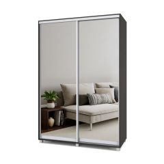 РОЛАНД Шкаф-купе с зеркалами Венге (600*1500) Р653 в Коротчаево - korotchaevo.mebel24.online | фото