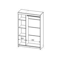Шкаф-купе ШКП 2 (Венге/Ясень Анкор светлый) в Коротчаево - korotchaevo.mebel24.online | фото 3