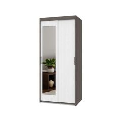 ТОМАС Шкаф-купе с зеркалом Анкор темный/светлый Т22 в Коротчаево - korotchaevo.mebel24.online | фото