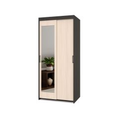 ТОМАС Шкаф-купе с зеркалом Венге/Млечный дуб Т22 в Коротчаево - korotchaevo.mebel24.online | фото
