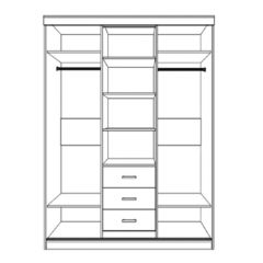 Шкаф-купе комби Юнона (1600) в Коротчаево - korotchaevo.mebel24.online | фото 2